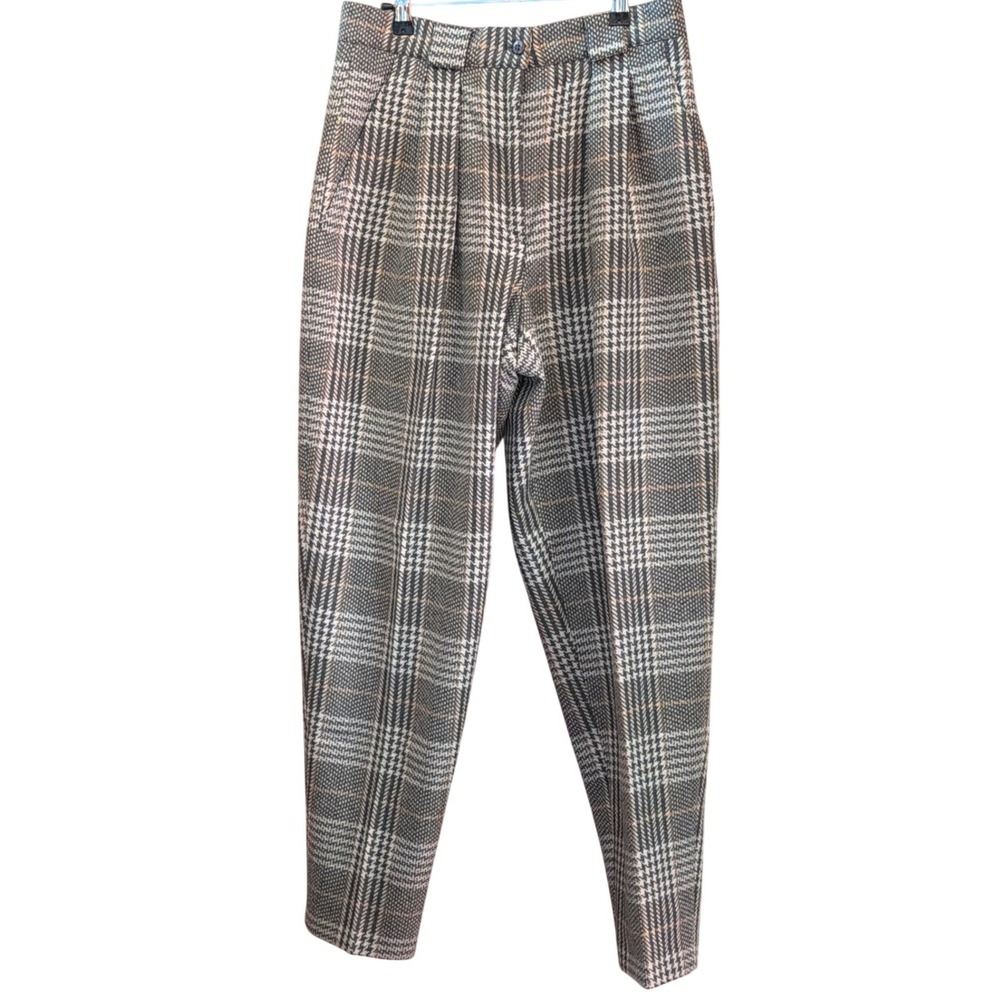Vintage Your Sixth Sense Deadstock Plaid Wool Trousers Academia Heritage Preppy